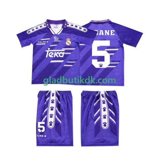 Udebane Trøje Real Madrid ZIDANE 5 Retro 1994 1996 K/Æ Børn(+Shorts)