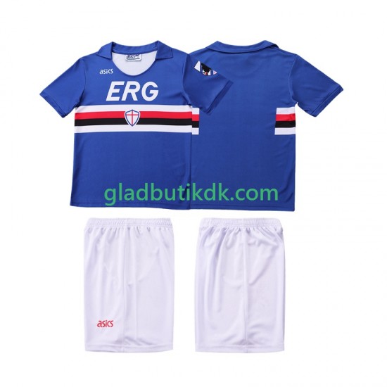 Hjemmebane Trøje Sampdoria Retro 1990 1991 K/Æ Børn(+Shorts)