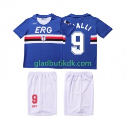 Hjemmebane Trøje Sampdoria VIALLI 9 Retro 1990 1991 K/Æ Børn(+Shorts)