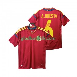 Hjemmebane Trøje Spanien Andres Iniesta 6 Retro 2012 K/Æ Mænd