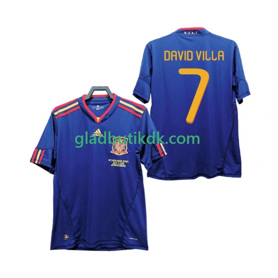 Udebane Trøje Spanien DAVID VILLA 7 Retro 2010 K/Æ Mænd