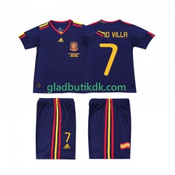 Udebane Trøje Spanien DAVID VILLA 7 Retro 2010 K/Æ Børn(+Shorts)