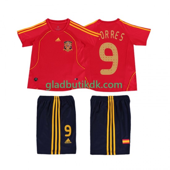 Hjemmebane Trøje Spanien TORRES 9 Retro 2008 K/Æ Børn(+Shorts)