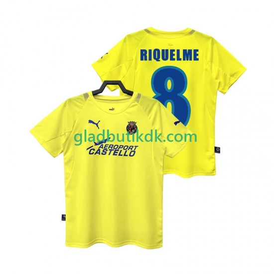 Hjemmebane Trøje Villarreal CF RIQUELME 8 Retro 2005 2006 K/Æ Mænd