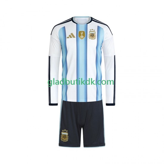 Hjemmebane Trøje Argentina World Cup 2026 L/Æ Børn(+Shorts)