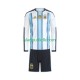 Hjemmebane Trøje Argentina World Cup 2026 L/Æ Børn(+Shorts)