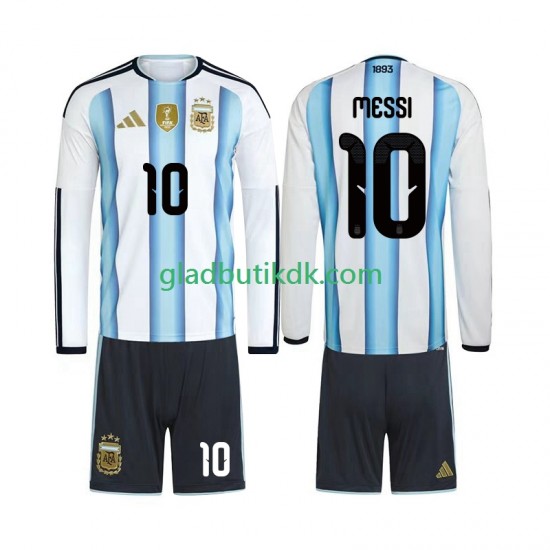Hjemmebane Trøje Argentina Lionel Messi 10 World Cup 2026 L/Æ Børn(+Shorts)