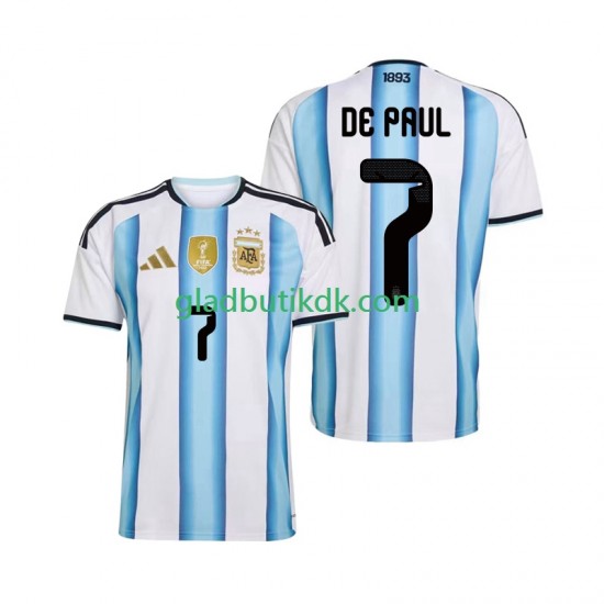 Hjemmebane Trøje Argentina Rodrigo De Paul 7 World Cup 2026 K/Æ Mænd