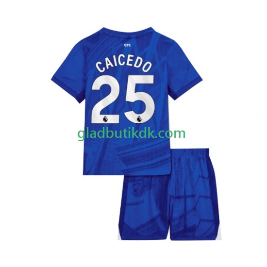 Hjemmebane Trøje Chelsea Moises Caicedo 25 2025-2026 K/Æ Børn(+Shorts)