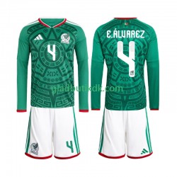 Hjemmebane Trøje Mexico Edson Alvarez 4 World Cup 2026 L/Æ Børn(+Shorts)