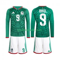 Hjemmebane Trøje Mexico Raul Jimenez 9 World Cup 2026 L/Æ Børn(+Shorts)