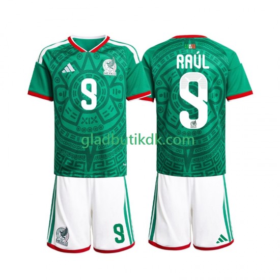 Hjemmebane Trøje Mexico Raul Jimenez 9 World Cup 2026 K/Æ Børn(+Shorts)