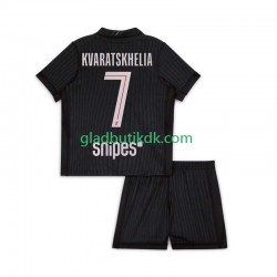 4. Valg Trøje Paris Saint-Germain Khvicha Kvaratskhelia 7 2025-2026 K/Æ Børn(+Shorts)