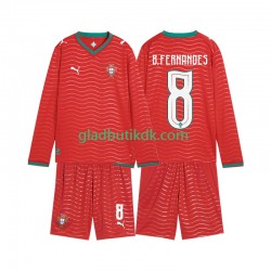 Hjemmebane Trøje Portugal Bruno Fernandes 8 World Cup 2026 L/Æ Børn(+Shorts)