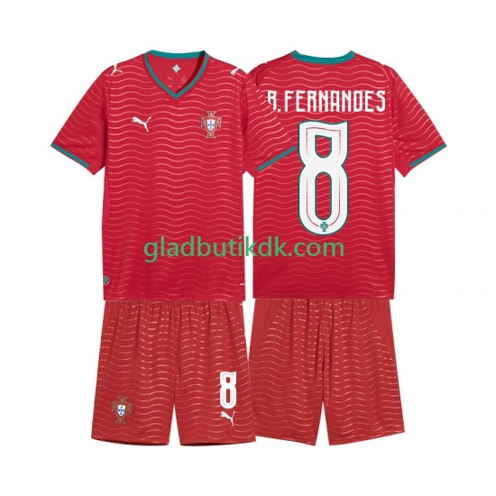 Hjemmebane Trøje Portugal Bruno Fernandes 8 World Cup 2026 K/Æ Børn(+Shorts)