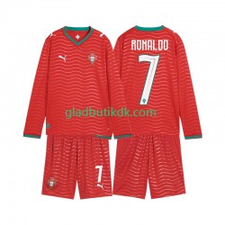 Hjemmebane Trøje Portugal Cristiano Ronaldo 7 World Cup 2026 L/Æ Børn(+Shorts)