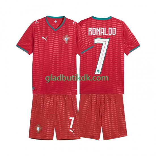 Hjemmebane Trøje Portugal Cristiano Ronaldo 7 World Cup 2026 K/Æ Børn(+Shorts)