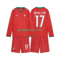 Hjemmebane Trøje Portugal Rafael Leao 17 World Cup 2026 L/Æ Børn(+Shorts)