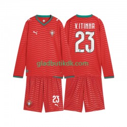 Hjemmebane Trøje Portugal Vitinha 23 World Cup 2026 L/Æ Børn(+Shorts)