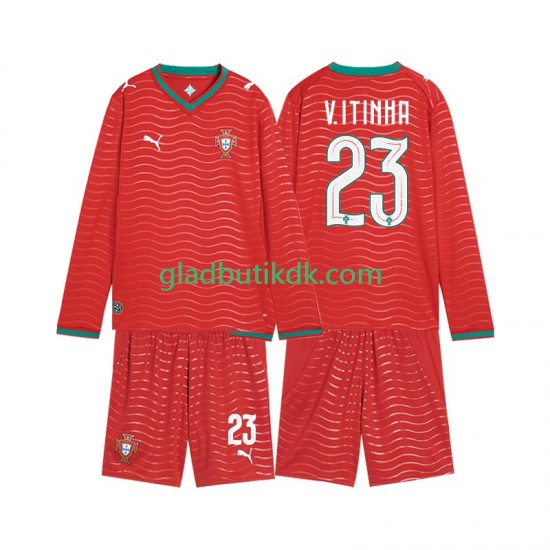 Hjemmebane Trøje Portugal Vitinha 23 World Cup 2026 L/Æ Børn(+Shorts)