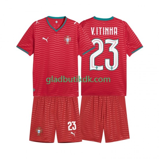 Hjemmebane Trøje Portugal Vitinha 23 World Cup 2026 K/Æ Børn(+Shorts)