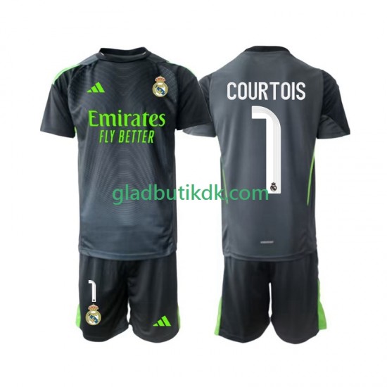 3. Valg Trøje Real Madrid Målmand Thibaut Courtois 1 2025-2026 K/Æ Børn(+Shorts)