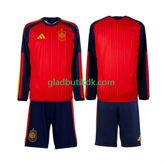 Hjemmebane Trøje Spanien World Cup 2026 L/Æ Børn(+Shorts)