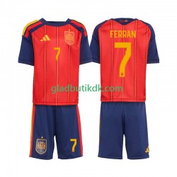 Hjemmebane Trøje Spanien Ferran Torres 7 World Cup 2026 K/Æ Børn(+Shorts)