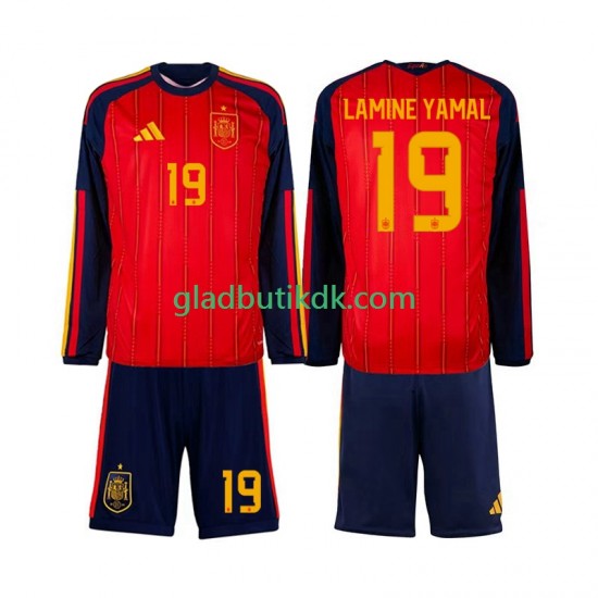Hjemmebane Trøje Spanien Lamine Yamal 19 World Cup 2026 L/Æ Børn(+Shorts)