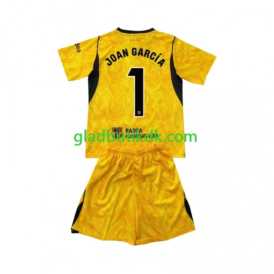 4. Valg Trøje FC Barcelona Målmand Joan Garcia 1 2026-2027 K/Æ Børn(+Shorts)
