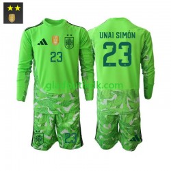 3. Valg Trøje Spanien Målmand Unai Simon 23 2026-2027 L/Æ Børn(+Shorts)