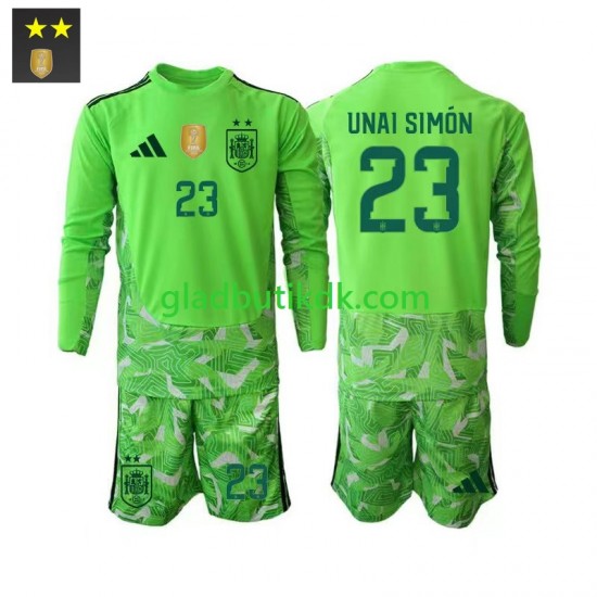 3. Valg Trøje Spanien Målmand Unai Simon 23 2026-2027 L/Æ Børn(+Shorts)