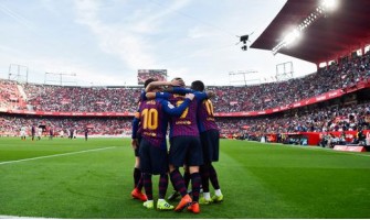 FC Barcelonas Robert Lewandowski scorer hattrick