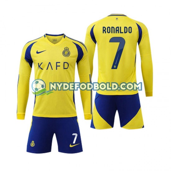 Hjemmebane Trøje Al-Nassr Cristiano Ronaldo 7 2024-2025 L/Æ Børn(+Shorts)