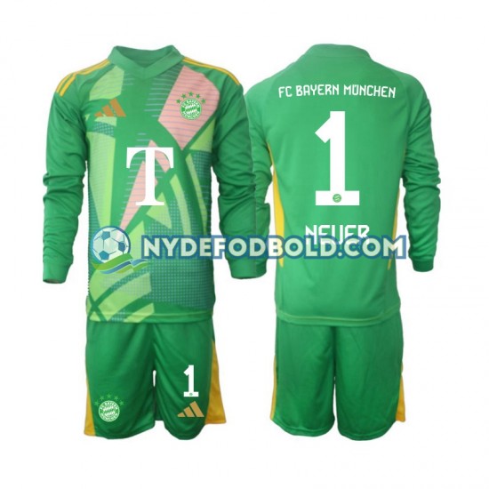 4. Valg Trøje FC Bayern München Målmand Manuel Neuer 1 2024-2025 L/Æ Børn(+Shorts)