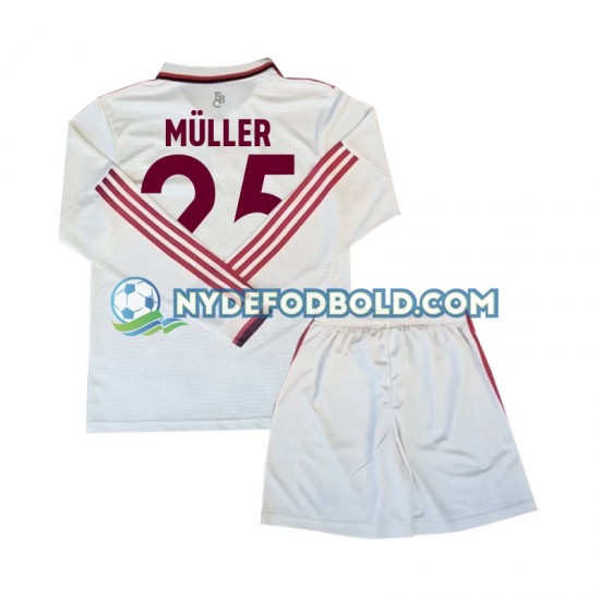 3. Valg Trøje FC Bayern München Muller 25 2024-2025 L/Æ Børn(+Shorts)
