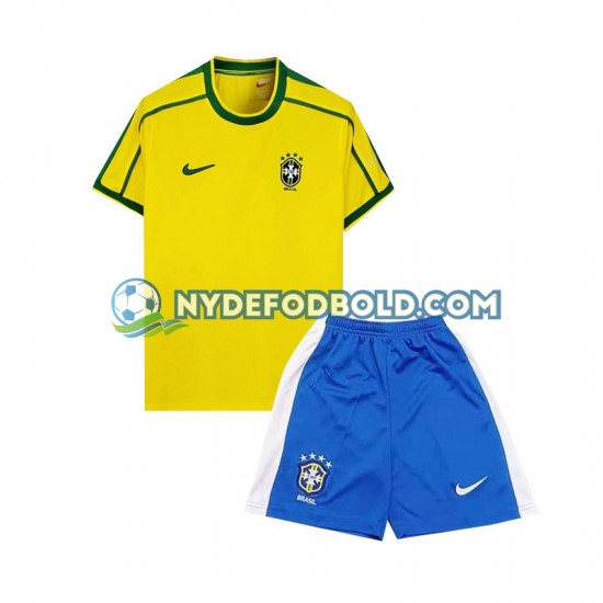 Hjemmebane Trøje Brasilien Retro 1998 K/Æ Børn(+Shorts)