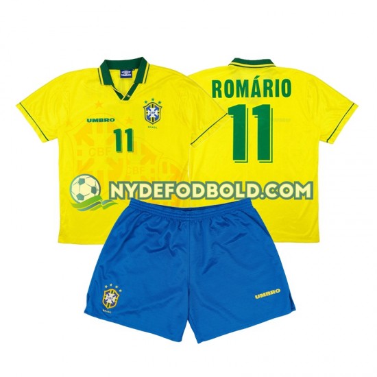 Hjemmebane Trøje Brasilien Romario 11 Retro 1994 K/Æ Børn(+Shorts)