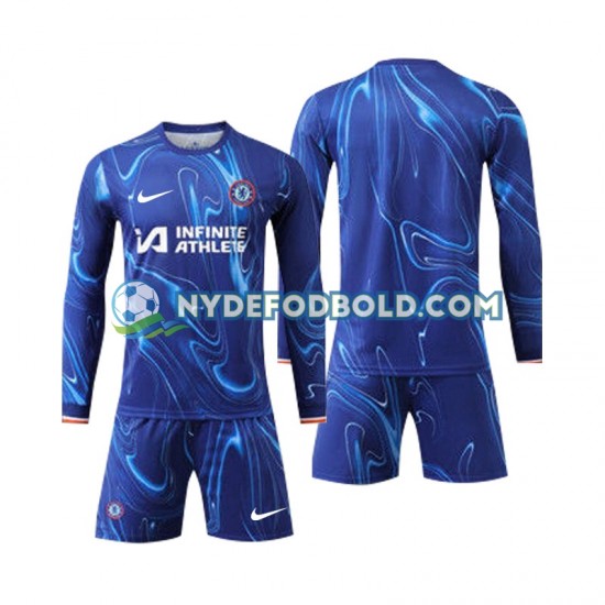 Hjemmebane Trøje Chelsea 2024-2025 L/Æ Børn(+Shorts)