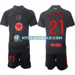 Udebane Trøje FC Barcelona F DE JONG 21 2024-2025 K/Æ Børn(+Shorts)