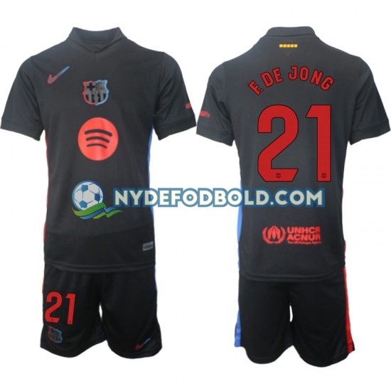 Udebane Trøje FC Barcelona F DE JONG 21 2024-2025 K/Æ Børn(+Shorts)