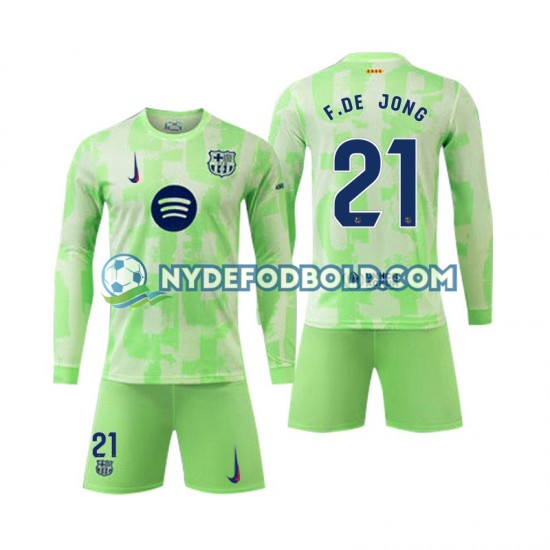 3. Valg Trøje FC Barcelona F DE JONG 21 2024-2025 L/Æ Børn(+Shorts)