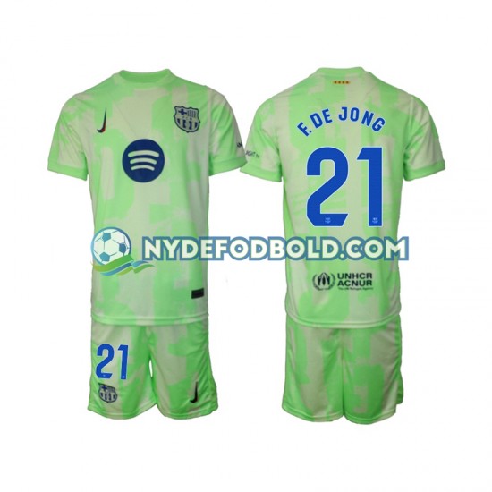 3. Valg Trøje FC Barcelona F DE JONG 21 2024-2025 K/Æ Børn(+Shorts)