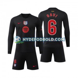 Udebane Trøje FC Barcelona Gavi 6 2024-2025 L/Æ Børn(+Shorts)