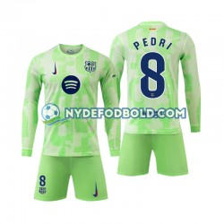 3. Valg Trøje FC Barcelona Pedri 8 2024-2025 L/Æ Børn(+Shorts)