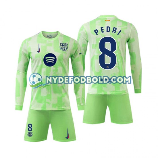 3. Valg Trøje FC Barcelona Pedri 8 2024-2025 L/Æ Børn(+Shorts)