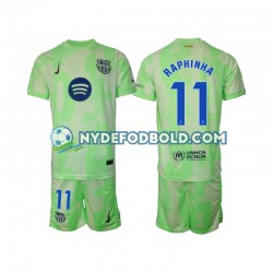 3. Valg Trøje FC Barcelona Raphinha 11 2024-2025 K/Æ Børn(+Shorts)