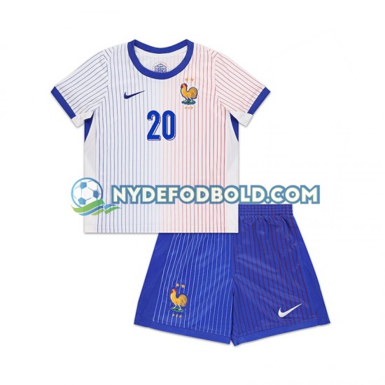 Udebane Trøje Frankrig Bradley Barcola 20 2024 K/Æ Børn(+Shorts)