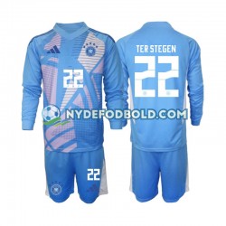 4. Valg Trøje Tyskland Målmand Ter Stegen 22 2024-2025 L/Æ Børn(+Shorts)