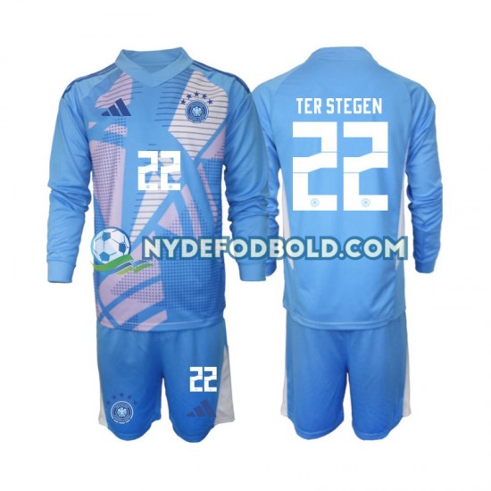 4. Valg Trøje Tyskland Målmand Ter Stegen 22 2024-2025 L/Æ Børn(+Shorts)